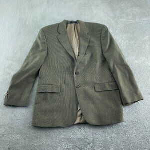 Marshall Fields Mens 46 Blazer Jacket L Wool & Silk Blend Beige Lined Two 5785